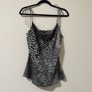 Express Black and White Patterned Camisole